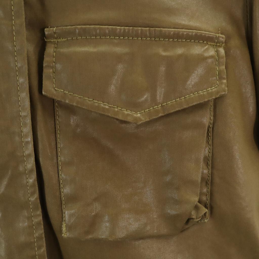 Diesel Faux Leather Coat XS Khaki Women Used