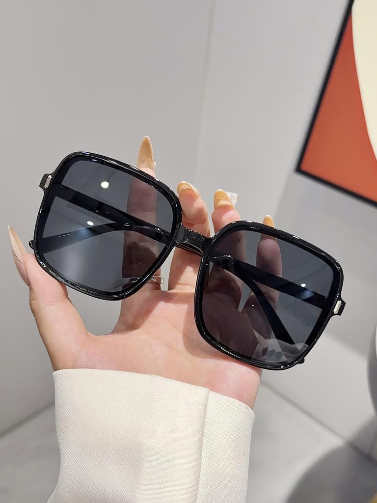 1Pc Large Frame Square Fashion Sunglasses Unisex Glasses Suitable for Fashion Outfits, Trendy Styles, and Vacation Parties