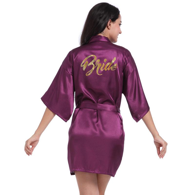 Women's Summer Thin Solid Robe Ladies Sleepwear Letters Print Kimono Lace Up Loungewear