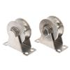 Heavy Duty Stainless Steel Roller Wheel 1Pcs with Complete Installation Hardware Set for Storage Shed Sliding Gate