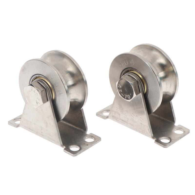 Heavy Duty Stainless Steel Roller Wheel 1Pcs with Complete Installation Hardware Set for Storage Shed Sliding Gate