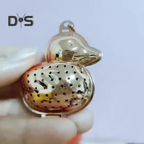 Stainless Steel Herbal Strainer Fine Mesh Wide Application Assorted Mini Duck Shape Tea Filter Household Supplies