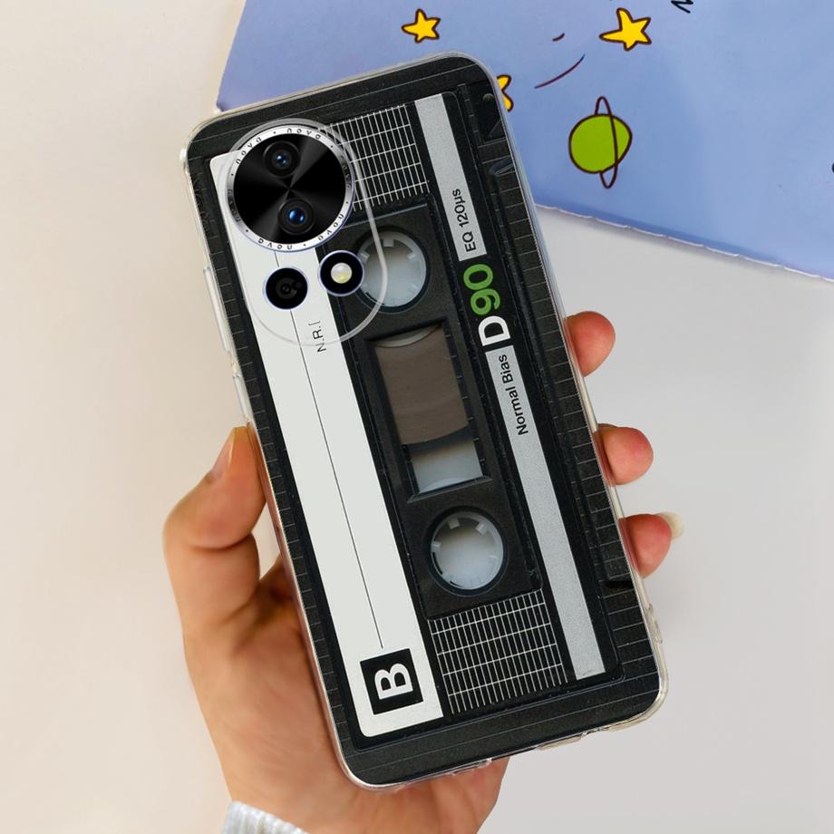 For Huawei Nova 12 Pro Nova12 Lite Nova 11i Case Transparent Soft Slim TPU Silicone Cover Bumper Nova12 Nova11i Astronaut Flower