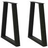 VidaXL Dining Table Legs V-Shape 2 Pieces Black 50x(72-73,3) Cm Steel 4012560