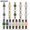 SANDA Women's Waterproof Compact Retro Green Quartz Watch - Fashionable, Simple, Ins Style