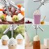 250/500ml Cream Dispenser Hand Cream Mixer with Decoration Plastic Nozzle for Coffee Bakery Dessert Decoration Tools Accessories