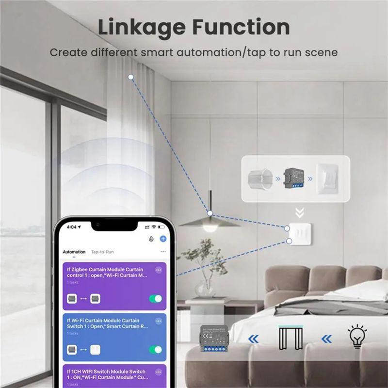 ABUL-Tuya Smart Wifi Curtain Switch Blinds Switch RF433 Smart Life Remote Control Home Automation
