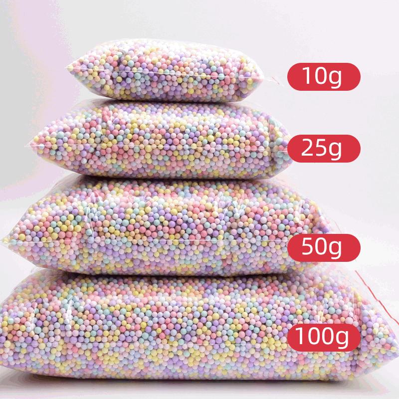 

25 г Пенопластовые шарики пастельных цветов для наполнения подарочной коробки - Дизайн «Сердце» и «Метеор» 4-6mm, 25g