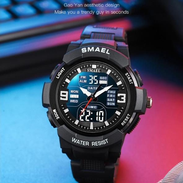 SMAEL Casual Fashion Alloy Multifunctional Waterproof Outdoor Men's Detachable Electronic Watch