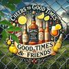 Cheers To Good Times & Friends Aluminum Wall Art, Whiskey Beer Wine Glasses Sign, 7.8 Inch Bar Cafe Garage Decor
