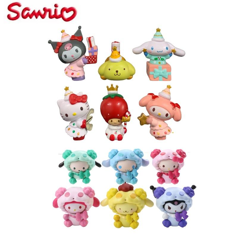 Cute Sanrio My Melody Figure Doll Toy Set For Home Decor And Cake Topping