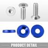 ACROPIX Car Bumper Fender Washer Bolts Engine Bay Dress Up Kit Stainless Steel M6x20mm Blue 25 Sets