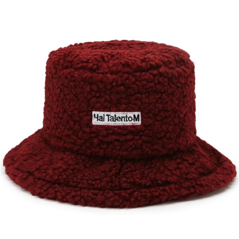Trendy Warm Fleece Bucket Hat Unisex Winter Fisherman Cap Sunshade For Outdoor Daily Wear