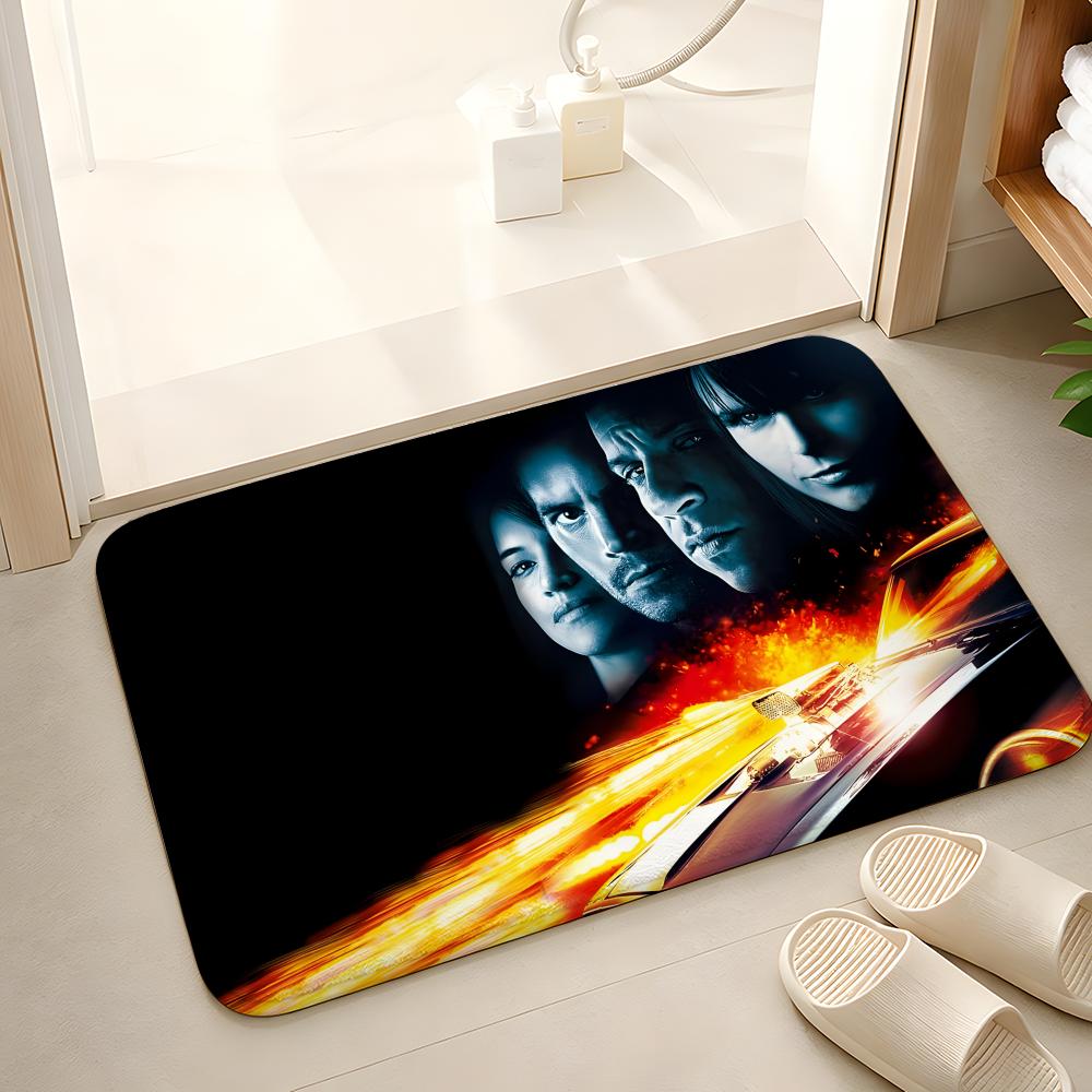 The Fast And The Furious Movie Floor Mat Floor Mat Soft Flannel Non-Slip Door  Rug for Living Room