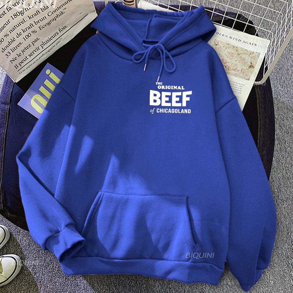The Bear TV Series Graphic Hoodies The Original Beef of Chicagoland Letter Printing Sweatshirts Long Sleeve Winter Pullovers