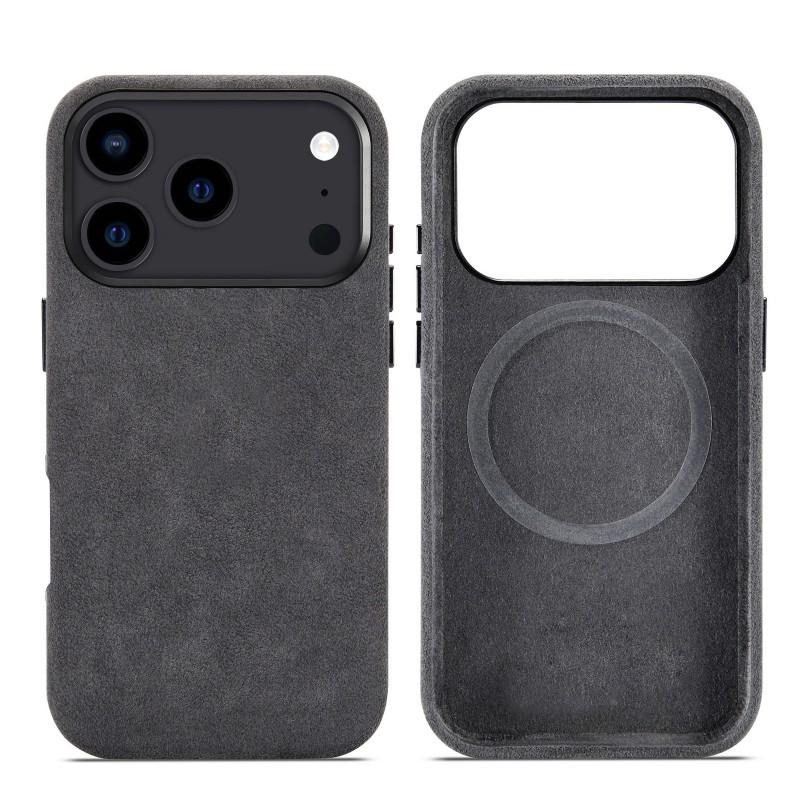 Alcantara Magnetic Phone Case IPhone 17 16 15 Full Body Protection