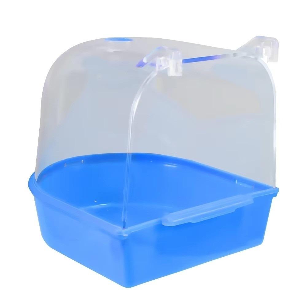 Bathtubs Kit Clear Hanging Bird Bath for Cage Mounted Plastic Parrot Bathtub Waterproof Wear-resistant Bird Cage Accessories