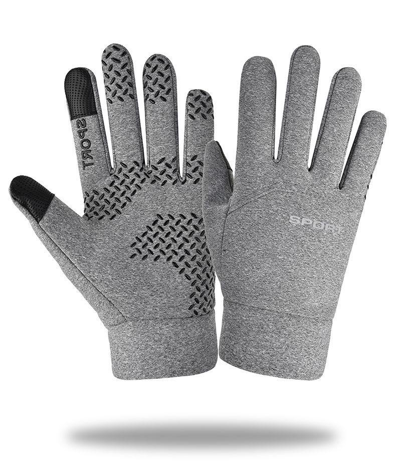 Gants d'hiver en cuir à écran tactile pour homme - Coupe-vent, imperméables et doublés de velours pour la chaleur.