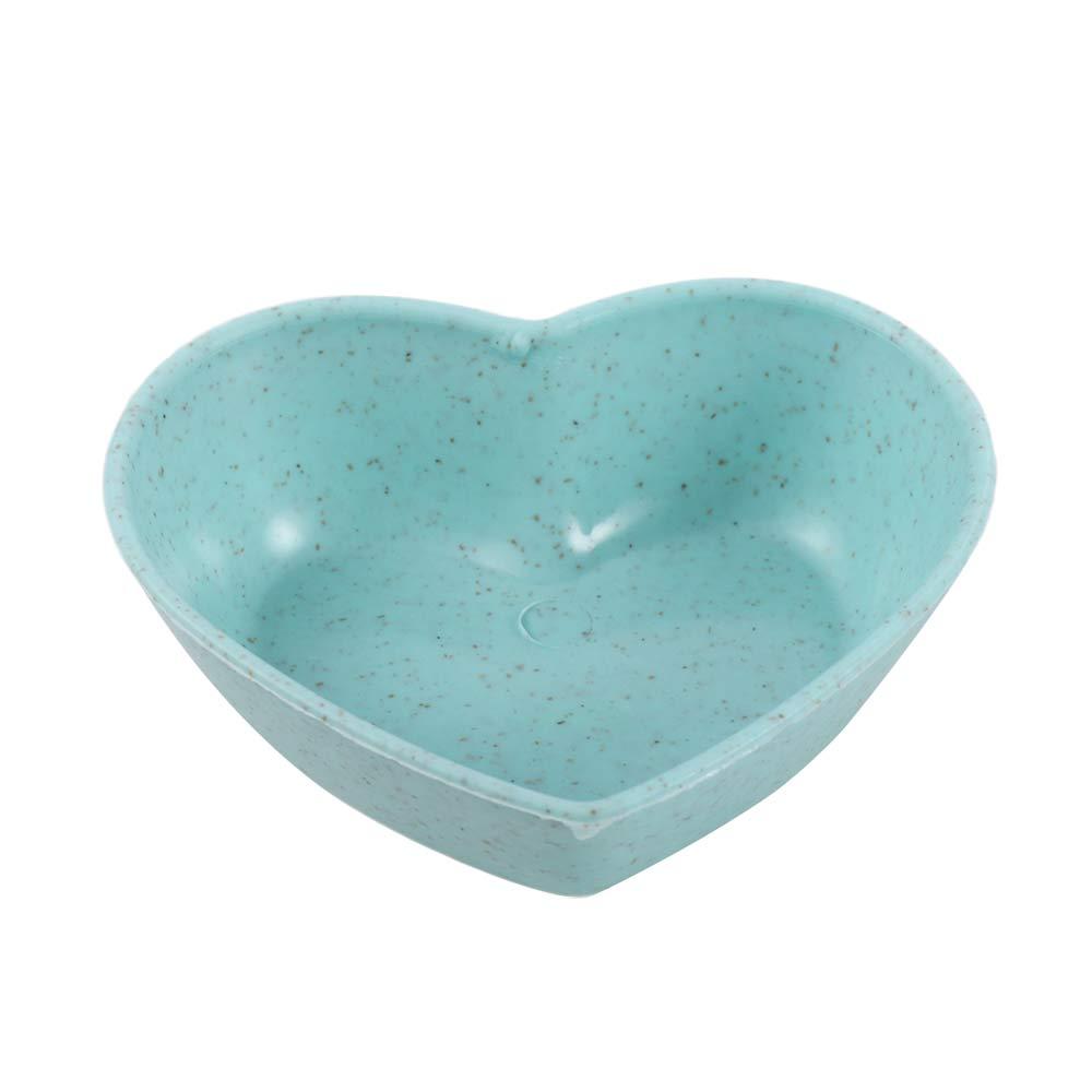 Wheat Straw+PP Material Heart,Flower Shape Tableware Mini Bowls Kitchen Supplies Seasoning Dish