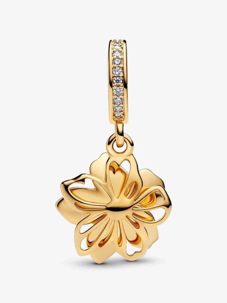 New Summer Charms Copper Ocean Lobster Shell Pave Clip Blooming Rose Pendant Fit Original Bracelet Necklace Jewelry