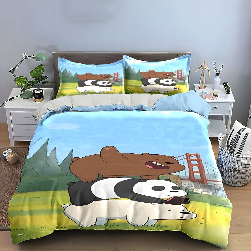 Stacked bears, Golden Gate. Bedding sets Duvet cover sets Duvet covers Pillowcases(1 * Duvet Cover 2 * Pillowcases without duvet insert)