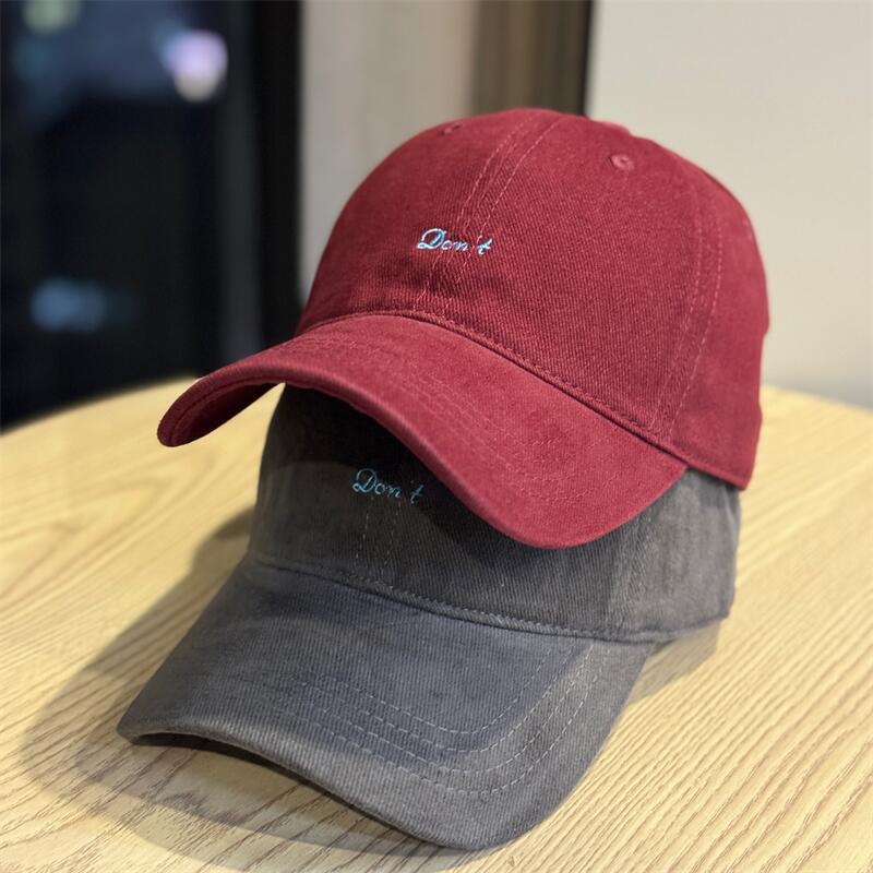 Autumn simple casual letter embroidery cap soft top baseball cap men and women daily travel visor tide