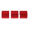3pcs Aluminum 370 Brushless Brushed Motor Heat Sink Heatsink Cooling Fins for WPL C14 RC CarRed