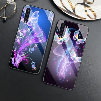 Hayvan Kelebek Telefon Kılıfı Samsung Galaxy A52 A71 A72 A70 A73 A53 A13 5g A03 A22 A21s A03 Çekirdek A42 Temperli Cam Kapak