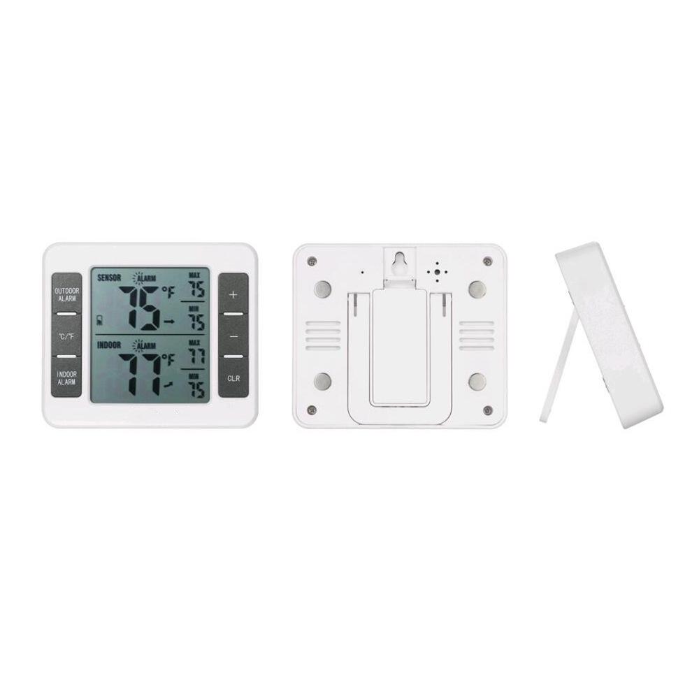 Wireless Indoor/Outdoor Thermometer – Dual Sensor, Electronic, for Home and Refrigerator