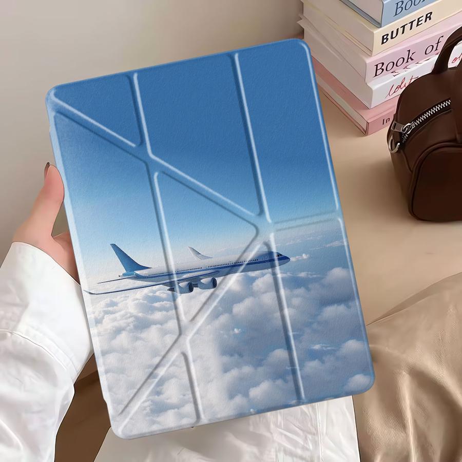 Holder Cover Tablet Case For iPad Mini 6 7 Air 4 5 M3 M2 1 2 M4 11inch Pro 11th 10th 9th 8th 7th 12.9inch Pro 2025 Blue Sky