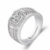 2026 Men's Ring Full Diamond Fashion Light Luxury Men's Open Ring Accessories