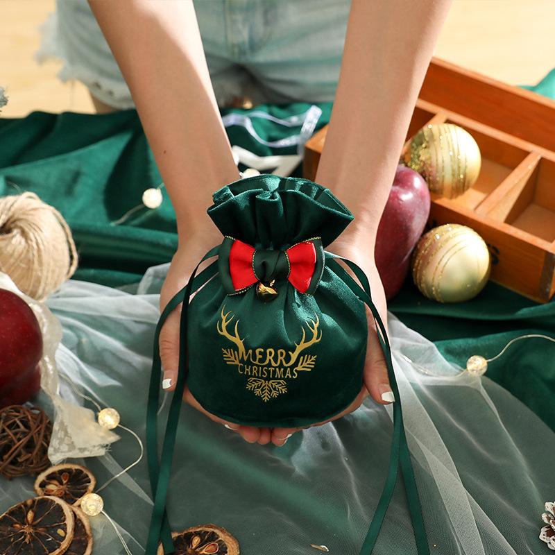 

(1pcs) 15*17cm Christmas Apple Bag Christmas Handbag Party Supplies Holiday Set Gift New Year Decoration Packaging Apple Cute 15x17cm