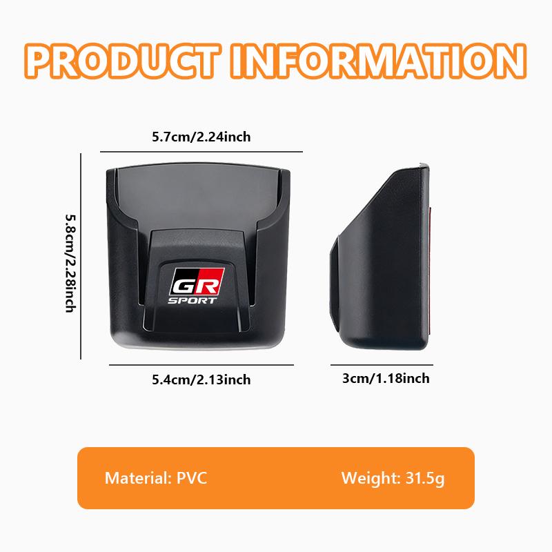 Car Interior Storage Box Dashboard Organizer Adhesive Mount ID Card Key Holder For S5 Camry Highlander C-HR Hilux Vios Rav4 JH5