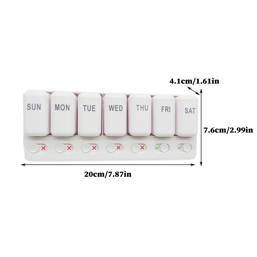 

Weekly Portable Travel Pill Cases Box 7 Days Organizer Pills Container Storage Tablets Vitamins Medicine Fish Oils белый