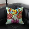 Sweet Candy Pillow Girly Cushion Cover Pillow Case Anti-Dustmite Invisible Zipper Silky Plush Cushion