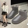 2025 winter velvet thickened foot cotton shoes versatile short boots snow boots waterproof and non-slip thick-soled large-size short boots