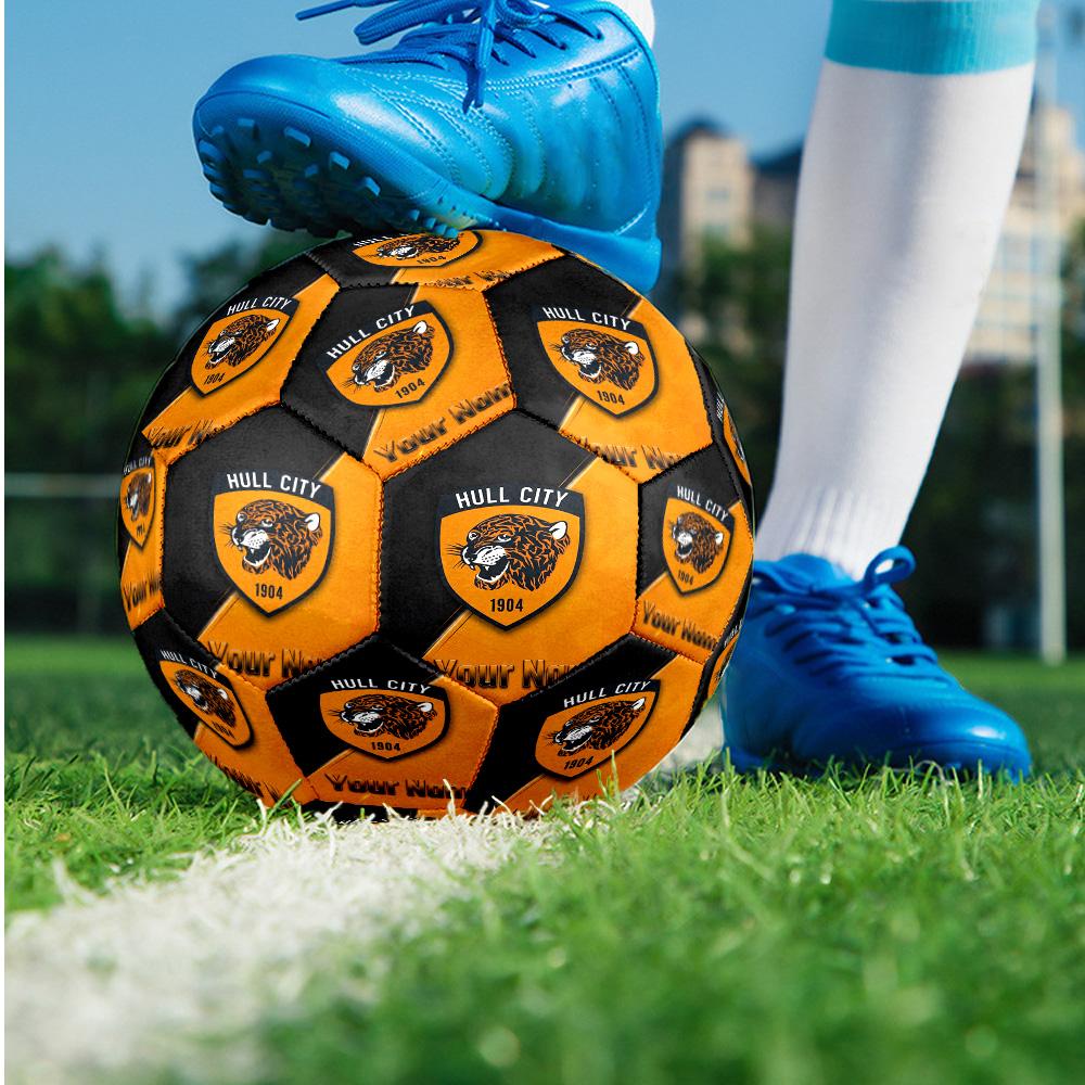 Hull City Fashion Size 5 Football Wearproof Non‑Slip Soccer Ball For Sports Training Entertainment Use