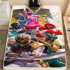1PC Mighty Morphin Power Rangers Patterned Flannel Blanket Suitable For All Seasons for Home Decor Warmth and Comfort Gifts Holiday Present