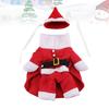 Christmas Santa Dog Costume for Small Dogs Polar Fleece Puppy Outfit Funny Pet Party Clothes for Holiday Photo Walking Jogging