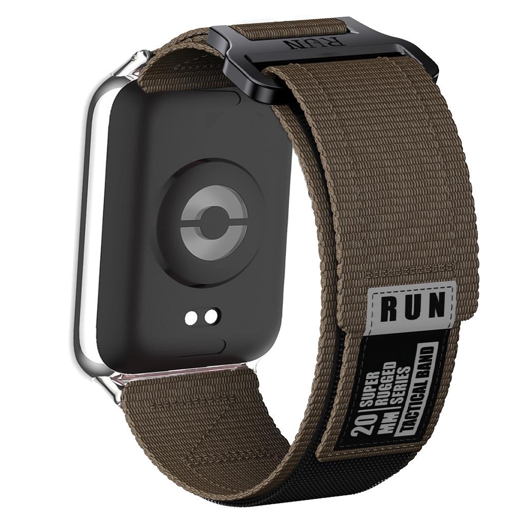 Tactical Nylon Strap for Xiaomi Redmi Watch 6/5/4 Sport Band for Miband 9/8 Pro Elastic Breathable Replacement Bracelet
