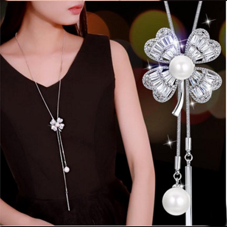 Elegante Quasten-Pulloverkette für Damen - Vielseitiges, hochwertiges europäisches und amerikanisches Design für Herbst/Winter-Mode