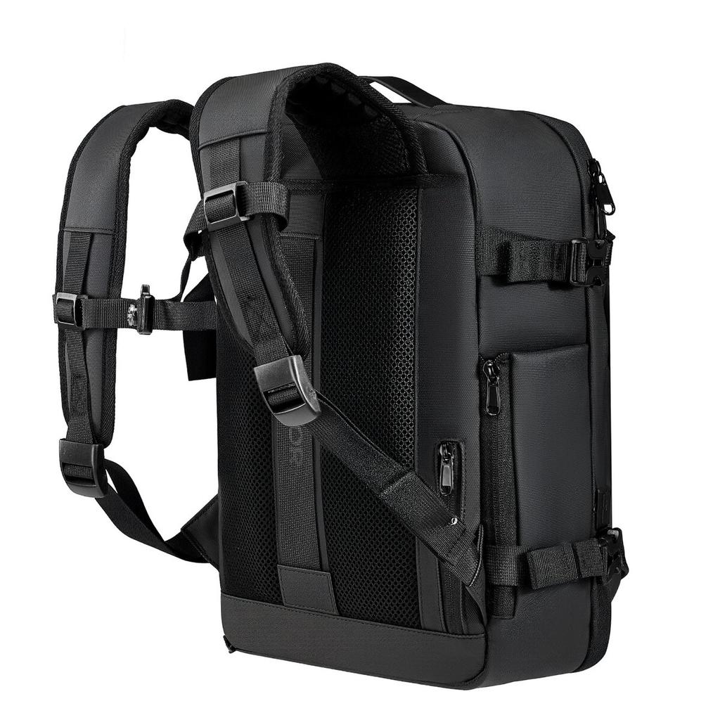 Vacuum Travel Backpack, 35L, Vacuum Seal Compression Travel Backpack with Air Pump, Multiple Pockets & Compartments, Water-Resistant Carry-On Suitcase