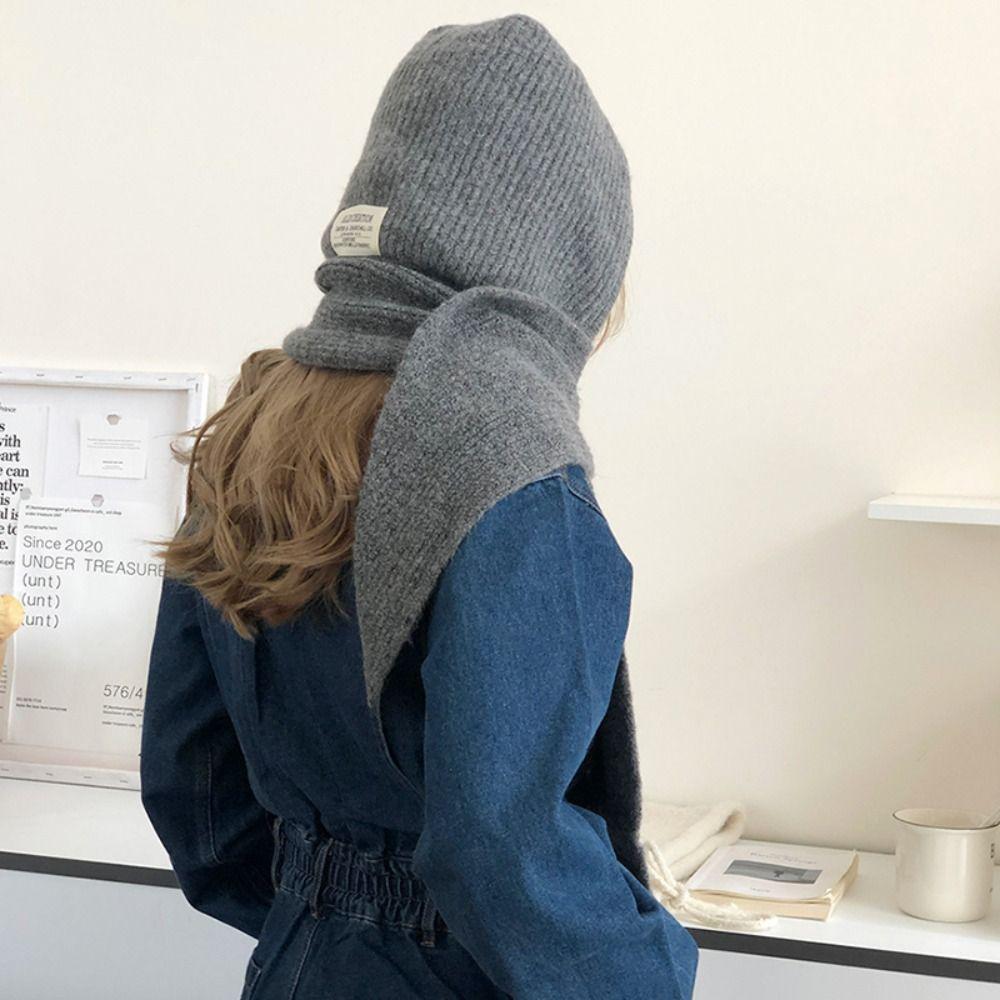 One-Piece Winter Balaclava Thickened Neck Collar Korean Style Scarf Cap Outdoor Sports