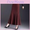 Classic High Waist Mermaid Skirt With Splicing Design For Elegant Fall Fashion