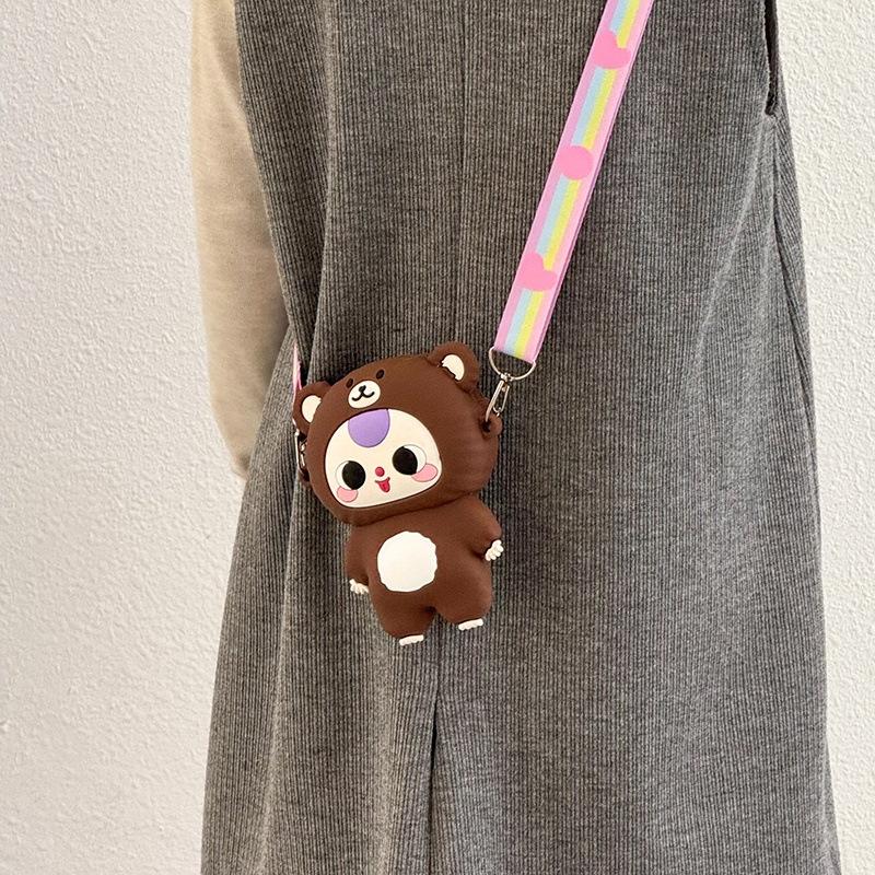 Nuova borsa in silicone cartone animato carina carina carina borsa mini portaoggetti per bambini borsa portamonete borsa a tracolla versatile per bambina che esce