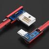 Type C Data Cable With Double Bend Ends And Fabric Weave Durability 90 Degree Elbow For Phones Electronics