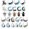 Acrylic Cat Suncatcher Hanging Pendant with Chain, Animal Ornament for Window Gift Home Wall Decor, Cute Lover Room Decoration Creative