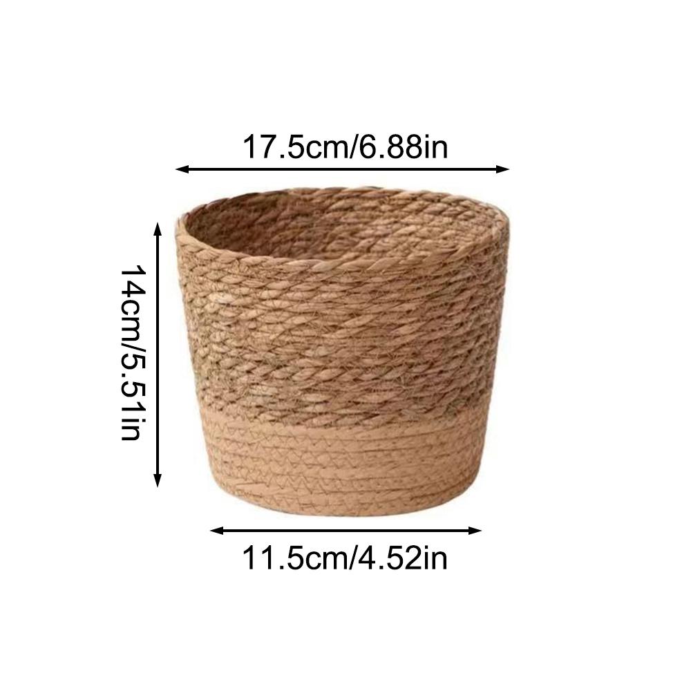 

Многофункциональная корзина для хранения, плетеный цветочный горшок из морских водорослей, плетеный ротанговый горшок для растений, зеленый цветочный горшок для украшения дома, цветочный горшок Flo