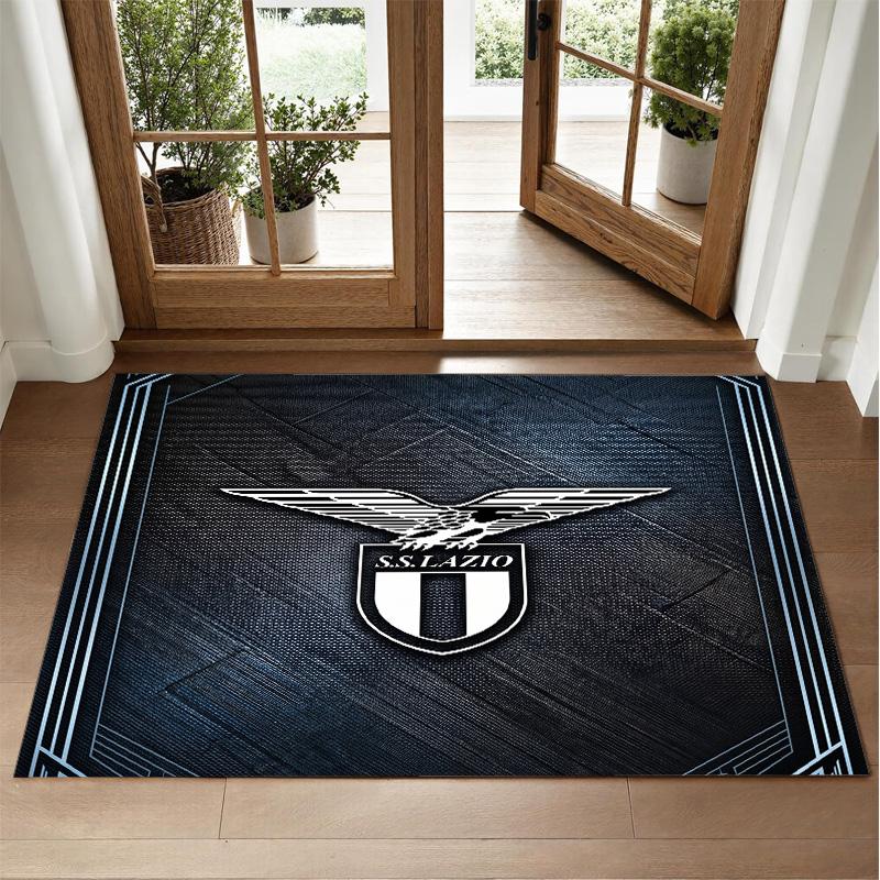 Lazio FC Design Crystal Velvet Rug Soft Decorative Mat for Bedroom Entrance