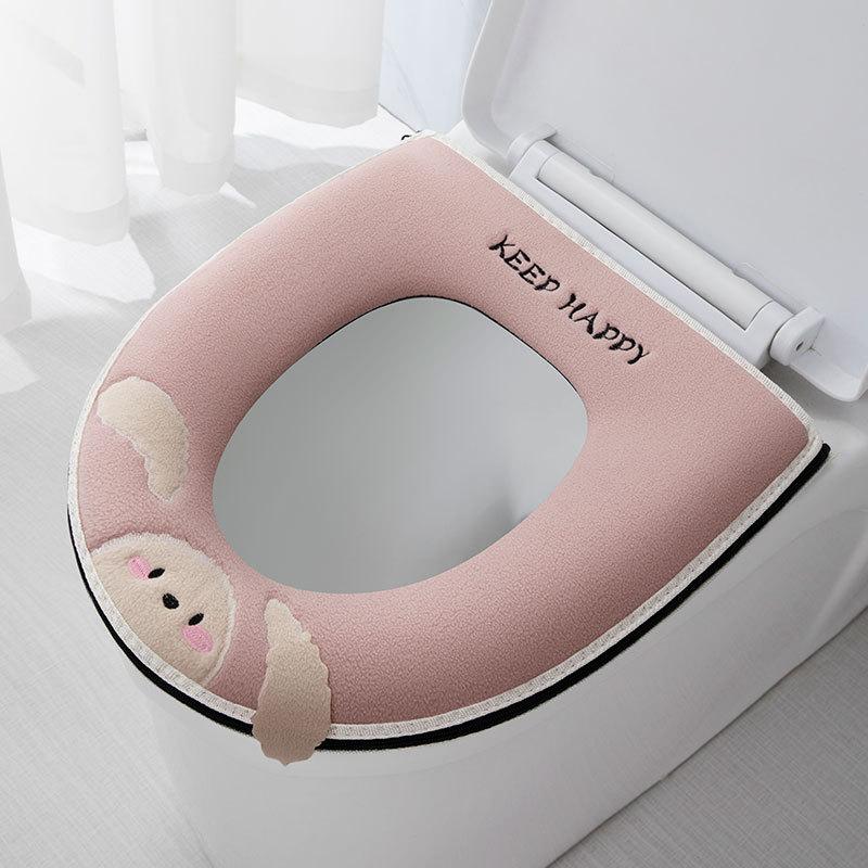 

Осенне-зимний домашний чехол для унитаза, подкладка, стиральная машина, дно, водонепроницаемый, милый кролик, мягкие чехлы для унитаза, теплое сиденье для унитаза, утолщенная подушка